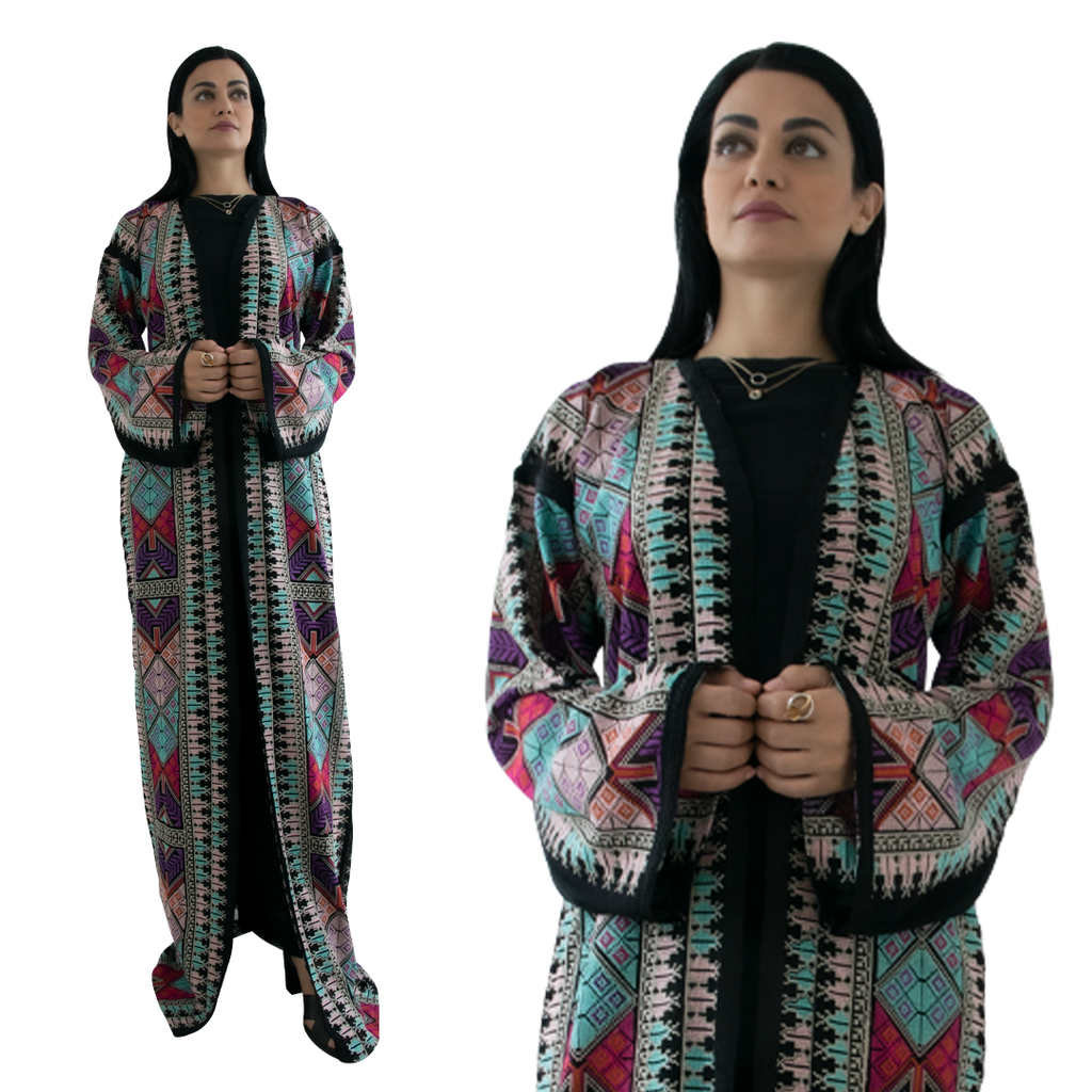 Embroidery Chiffon Abaya Style 1 - Size 62