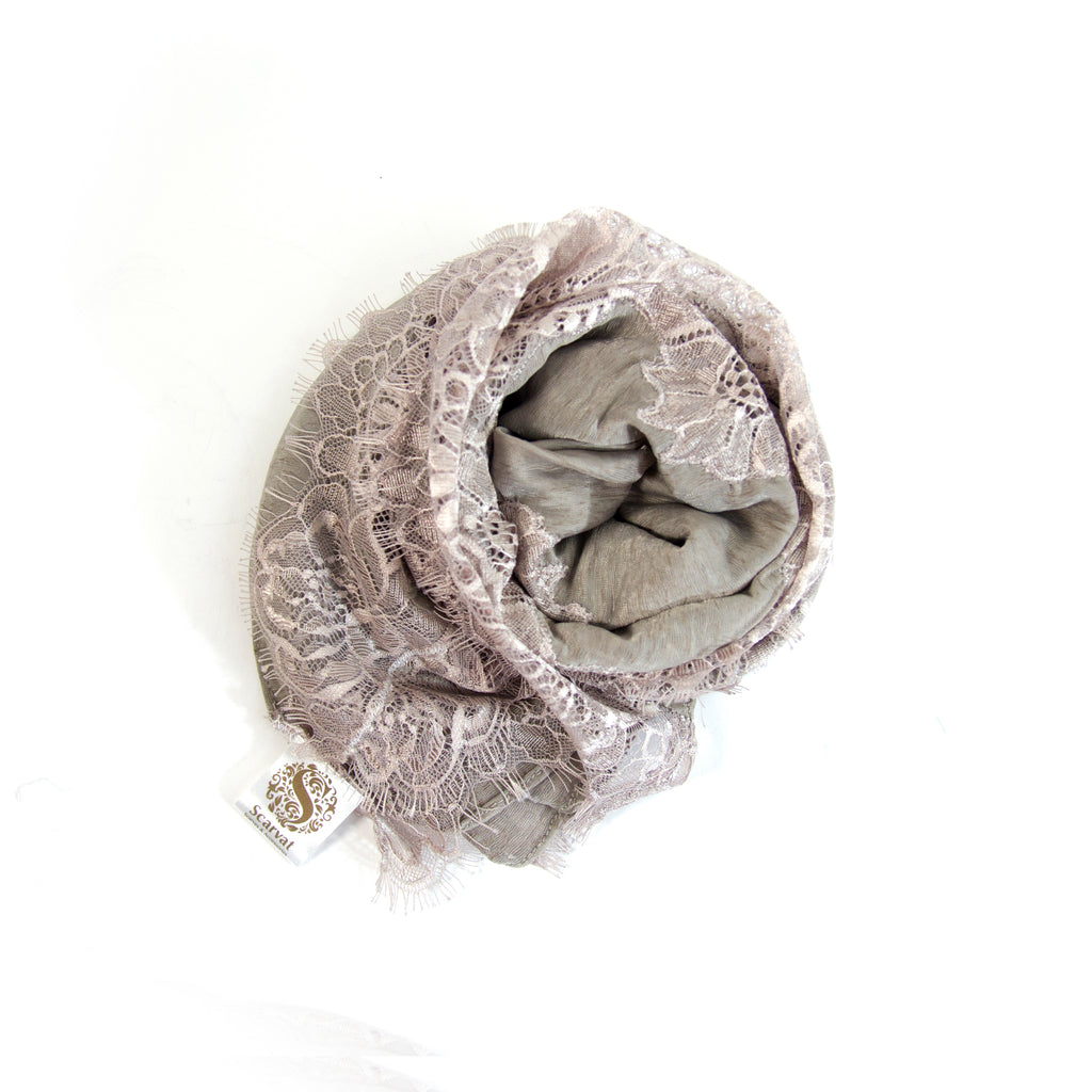 Wrinkle Small Lace Scarf