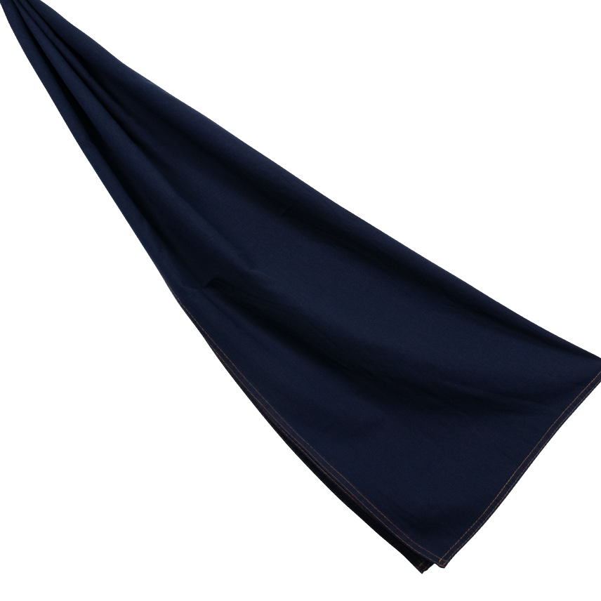 Polo Cotton Scarf - Navy Blue