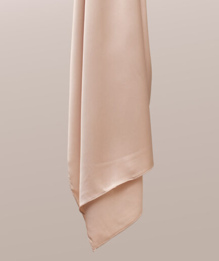 Double Face Satin Scarf - Beige