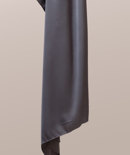 Double Face Satin Scarf - Anchor Grey