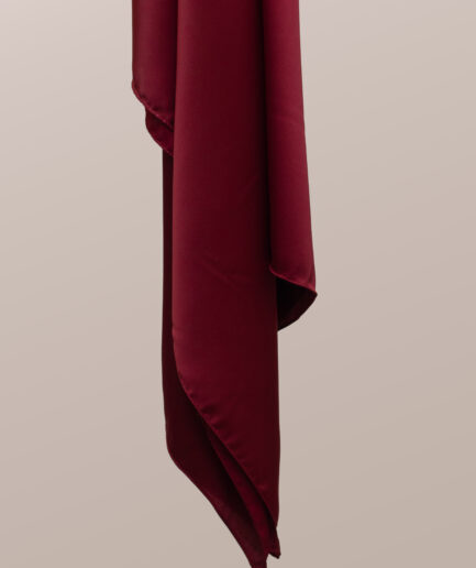Double Face Satin Scarf - Maroon Red
