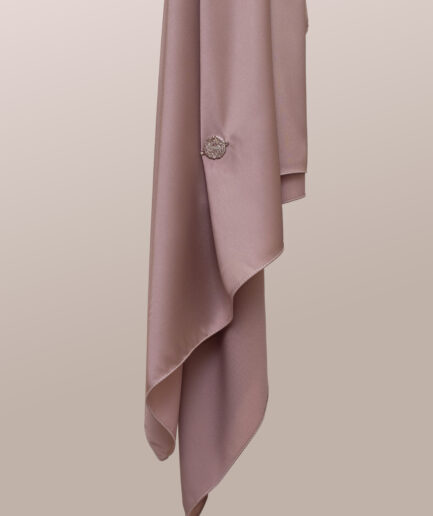 Double Face Satin Scarf - Walnut Brown
