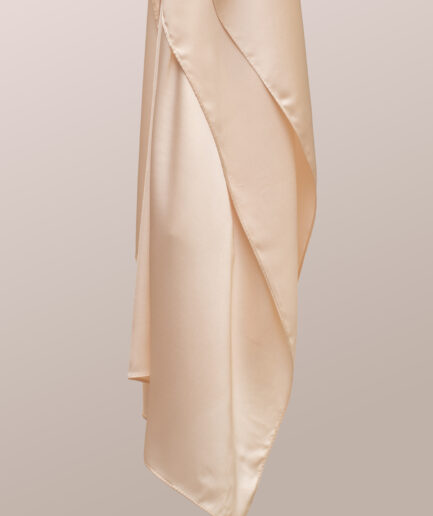 Double Face Satin Scarf - Oat Beige