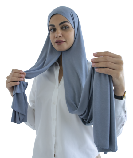 Left Handed Plain Instant Scarf - Grey