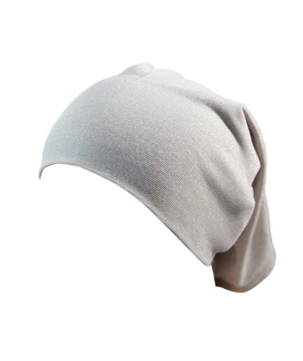 Lamé Cotton Jersey Bandana - Bone