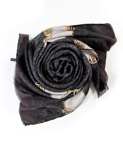 Chanel Twill Silk Scarf - Black