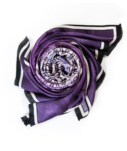 Halfmoon Silk Scarf - Purple