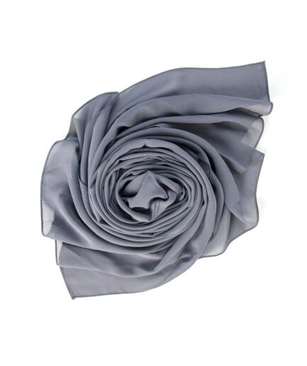 Italic Chiffon Scarf - Anchor Grey