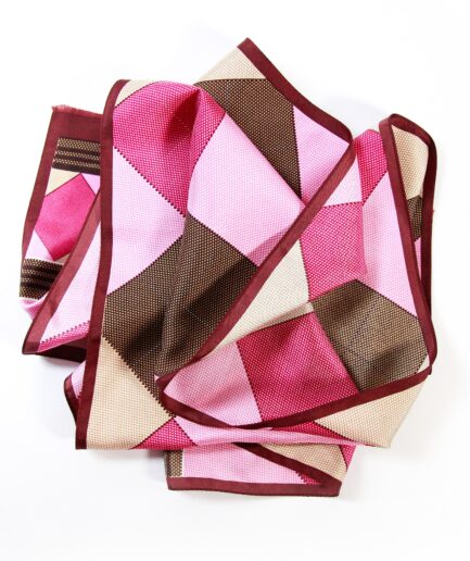 Shoulder Twill Silk Scarf - Shapes