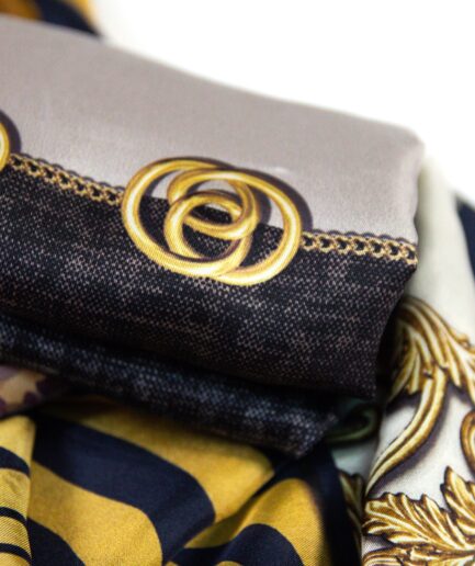 Chanel Twill Silk Scarf - Grey
