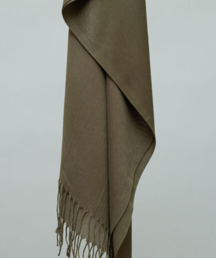 Pashmina Scarf with Tassels - Olive Green