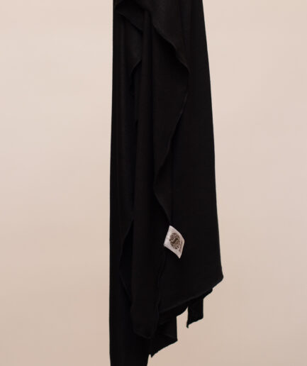 Cotton Jersey Scarf Large Size - Black