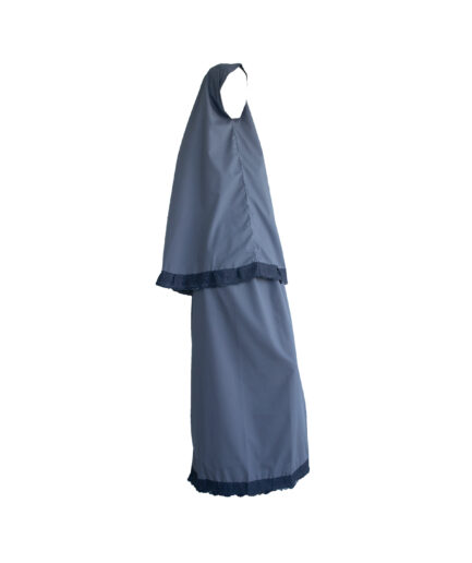 Prayer Cover with Medium Lace - Dark Grey