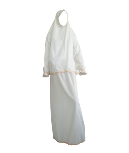 Prayer Cover with Small Lace - Off White