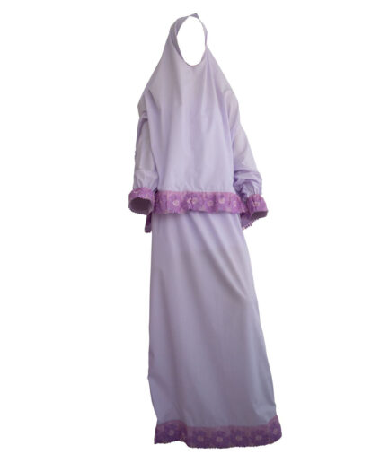 Prayer Cover with Medium Lace - Purple