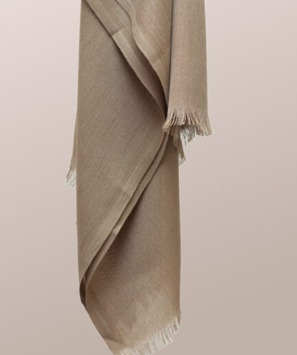 Pashmina Plain Scarf with Tassels - Cappuccino