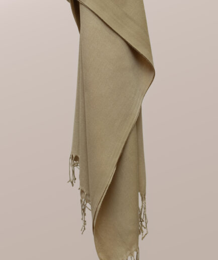 Pashmina Plain Scarf with Tassels - Peanut