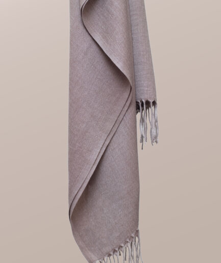 Pashmina Plain Scarf with Tassels - Egg Plant