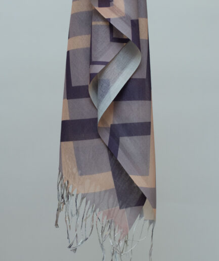 Pashmina Printed Scarf with Tassels - Pastel Diagonal