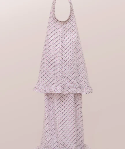 Purple Two Colors Flower Kids Corniche Prayer Cover